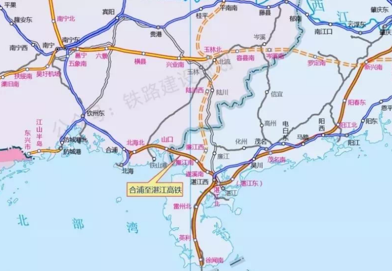 位置示意图)合湛客运专线(原称合湛铁路)西接广西沿海城际铁路合浦站