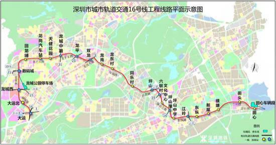 深圳地铁16号线车站全部封顶，2023年通车(图1)